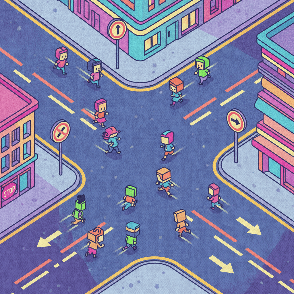 Strada colorata cartoon